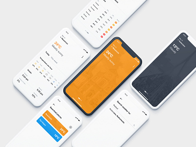 Minimal weather application app app design apple challenge colorful concept design interaction iphonexs minimal minimaldesign minimalism minimalistic ui uidesign ux visualdesign weather weather app weather forecast