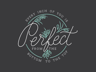 All about that bass type lyrice script lettering hand lettering quote