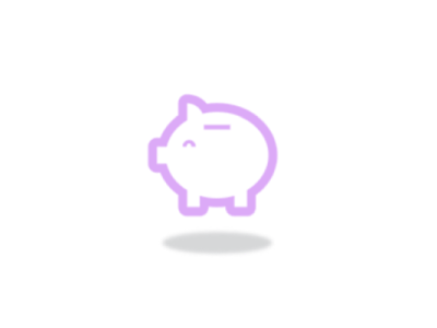 Piggy Bank - GIF animation bank box coin gif pig piggy piggy bank purple ui