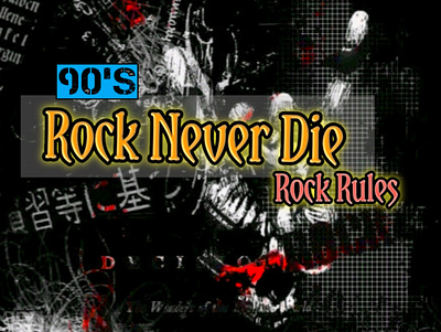 90,s Rock 3d branding graphic design logo