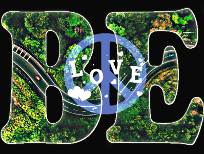 Be love and Peace 3d graphic design