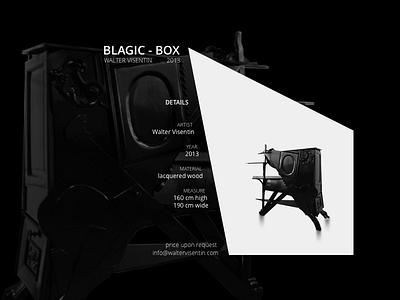 Day 002 - Product Card artist black blagic box card challenge daily100 furniture handmade product visentin