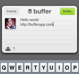 Buffer UIActivity ios6 iphone uiactivity