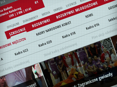 Sport Site - menu menu poland sport ui website