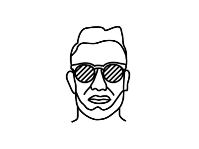 Icon of myself beard black face icon poland sunglasses vector white zelmanski