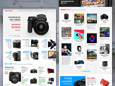 eCommerce Redesign Proposal ecommerce grid photography pitch shop website