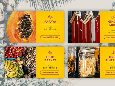 Product Cards - Fruits eShop africa cards ecommerce fruits orange poland product shop swiss switzerland