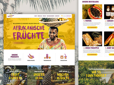 African Fruits Shop africa ecommerce fruits hero orange poland shop swiss switzerland typography web website