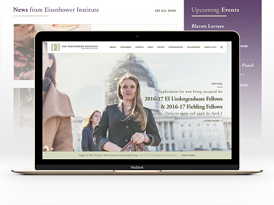 Eisenhower Institute - alternative proposal education hero illustration pitch usa web webpage wip