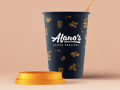 Coffee Shop branding coffee cup icons logo wip