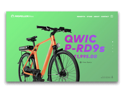 Electric Bike - Hero bike electric hero poland principle ui ux web wip