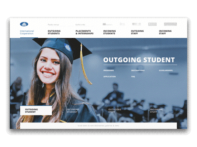 University - Homepage Slider hero interaction poland principle slider ui university ux wip