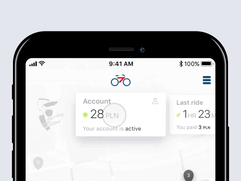 Veturilo - Bike Sharing App Concept