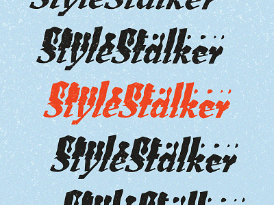 Style Stalker experiment glitch scanned treatment type typography wordmark