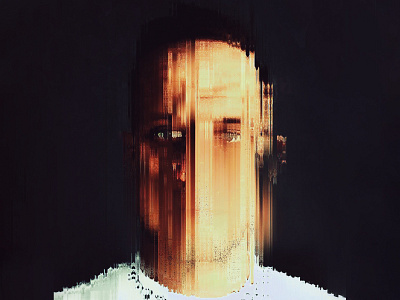 Self Portrait - Glitch Experiment experiment glitch illustration photo manipulation pixel sorting portrait self studio artist
