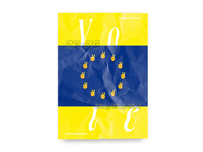 Vote - European Election Poster emoji eu polan poster print vote