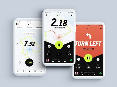 N - Nike Run Club - Concept app concept mobile navigation nike poland run running wip