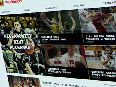 BasketBall Prospects - Redesign - Home Page basketball poland ui webdesign