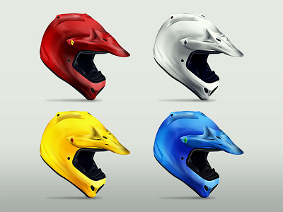 Hemet Icon - color versions helmet icon motocycle speedway sport