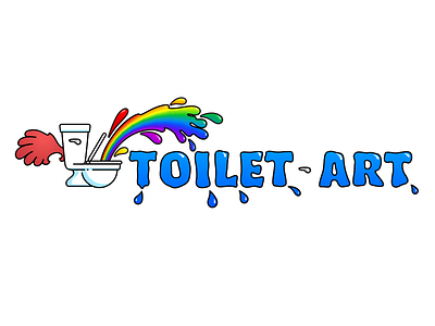 Toilet Art Logo branding fun graphic design illustration logo design vector web design