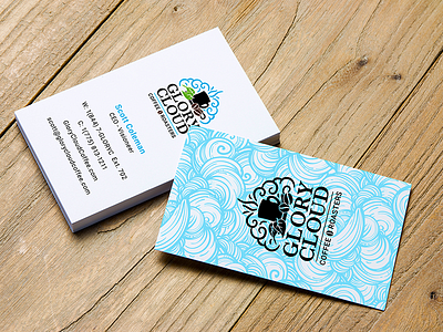 Glory Cloud Coffee Roasters Business Card branding business cards design graphic design illustration logo