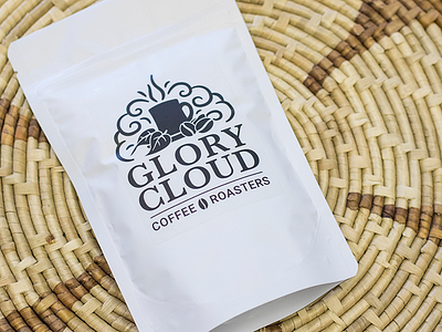 Glory Cloud Coffee Sticker Design branding design graphic design illustration logo packaging sticker