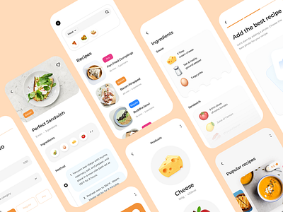 Recipe Food | App app food food app ios mobile mobile app mobile design mobile ui recipe recipe book trends ui ux