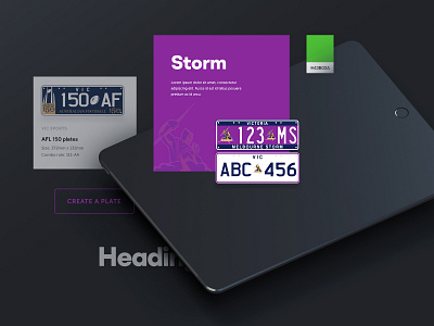 VicRoads Custom Plates – Digital Style Guide Cover design mobile typography ui ux web website
