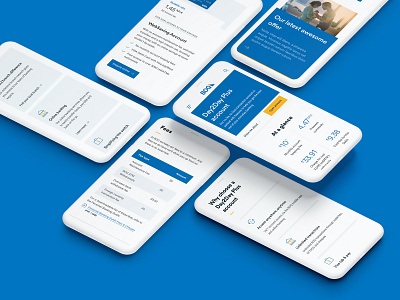 Bank of Queensland Website Design (Mobile) branding clean design flat identity minimal mobile photoshop ui ux web website