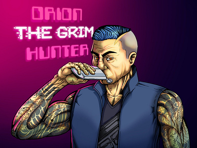 Character Concept: Orion “The Grim” Hunter illustration