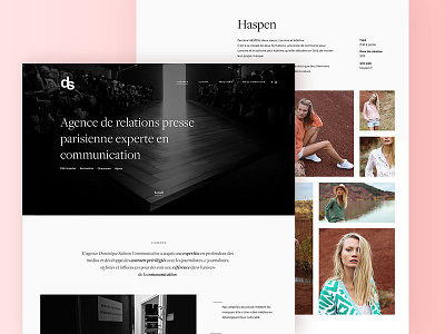 Dominique Salmon agency elegant fashion homepage press ui ux website