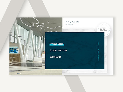 Palatin - Menu architecture interface menu ui ux website