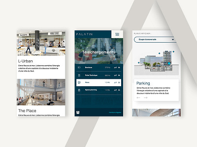 Palatin - Mobile screens architecture filters interface list mobile real estate responsive ui ux web