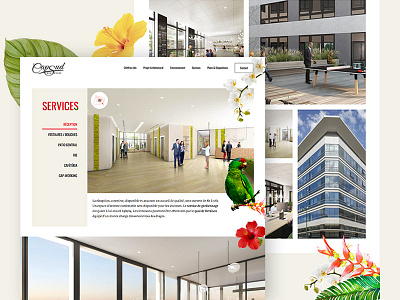 Capsud - Services page architecture flowers jungle real estate responsive web website