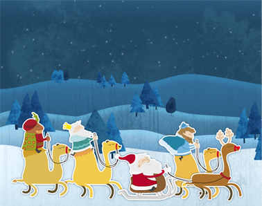 Illustration Christmas Race illustration