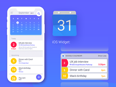 Google Calendar App redesign by Paula Gomes on Dribbble