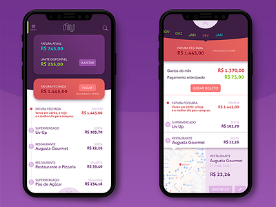 Nubank app redesign account app banking credit card expenses map mobile redesign ui ux