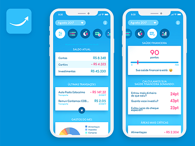 Guia Bolso - app redesign account app banking ios mobile redesign ui ux