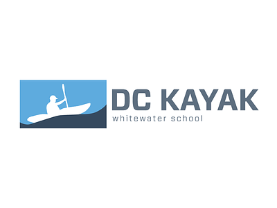 DC Kayak Whitewater School Logo branding flat kayak logo nba school washington whitewater