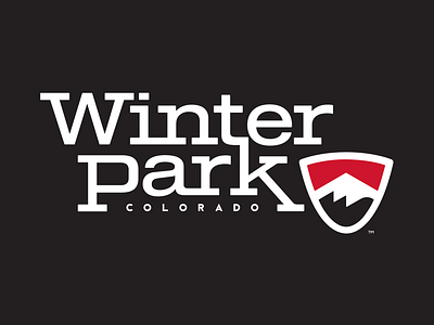 Winter Park Colorado Tag Logo badge branding colorado line logo shield snow tag winter winter park