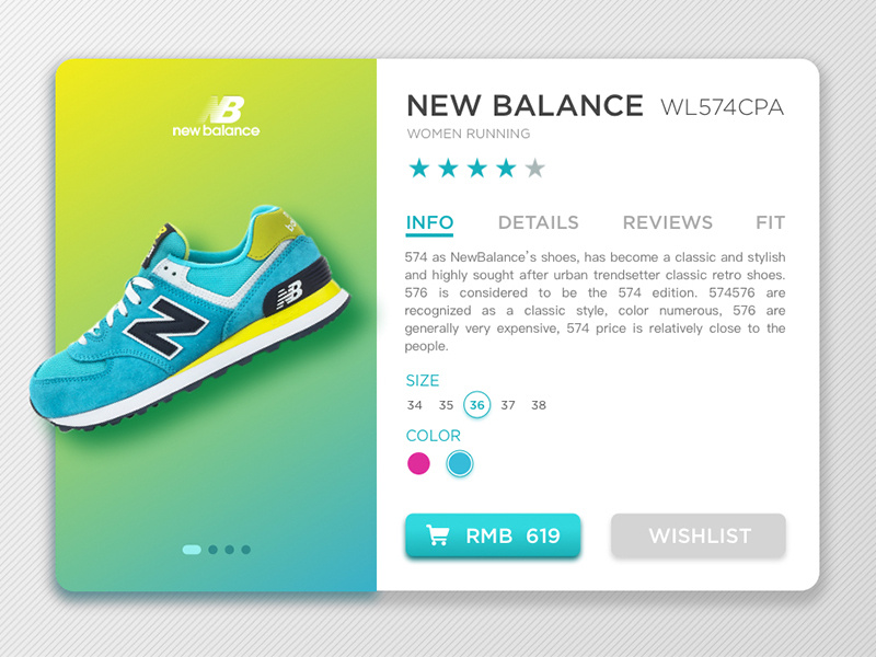 Web card_NewBalance574 by HarryWang on Dribbble