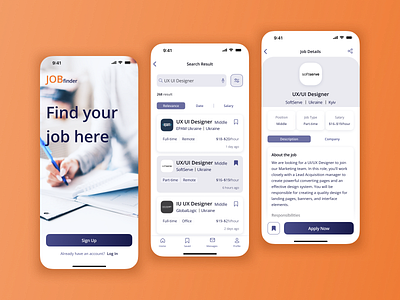 Job Finder App Concept app concept design mobile app ui ux