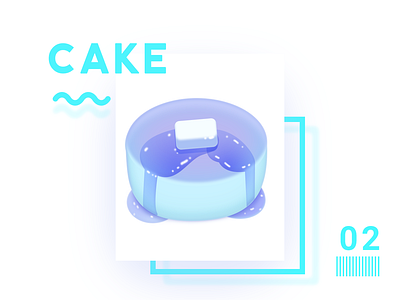 cake design icon illustration landing page valley web