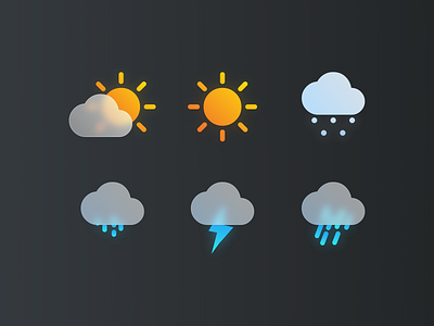 Weather icons app clouds iconpack icons illustration logo rain seasons snow summer sun weather weatherapp winter