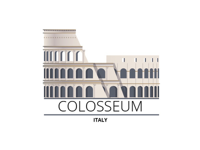 Colosseum Illustration icon illustration landmark logo vector