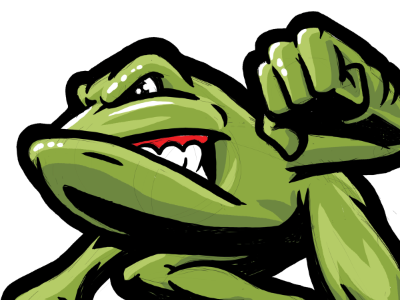 Power Frog II frog illustration powerful mascot