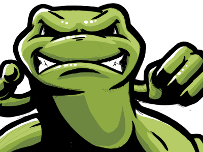 Power Frog III frog illustration powerful mascot