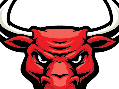 Bull Head bull head mascot red vicious