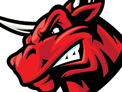 Bull Head Mascot bull head mascot red vicious