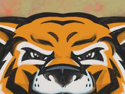 Tiger Mascot Head by Dave Turton on Dribbble